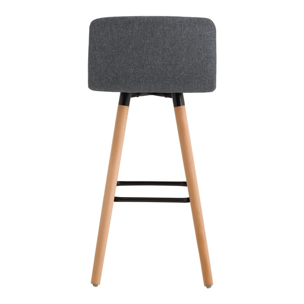 Barstol - FST50x2 - Med ryglæn - Sædehøjde 68 cm - Til køkkenø og bardisk - Mørkegrå