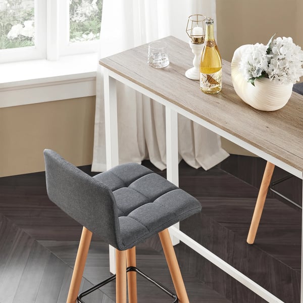 Barstol - FST50x2 - Med ryglæn - Sædehøjde 68 cm - Til køkkenø og bardisk - Mørkegrå