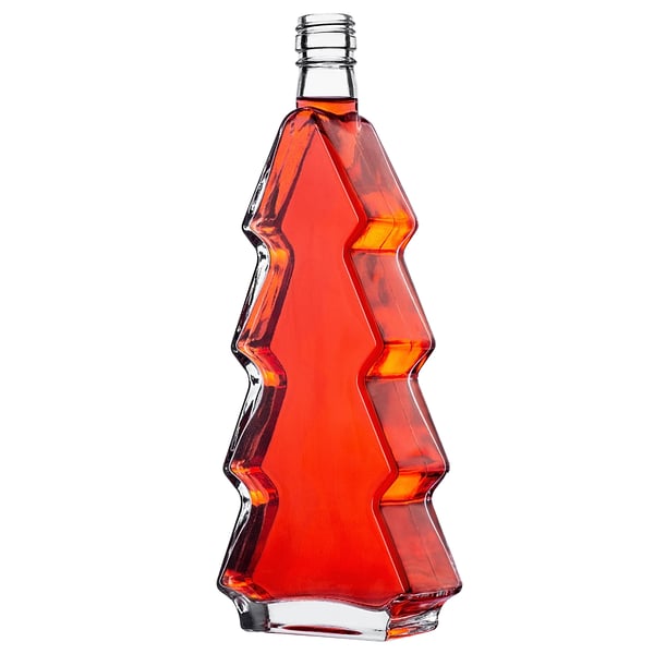 Joulukuusipullo - Lasipullo - 500 ml - Kierrekorkki - FCM-hyväksytty - 5 kpl - Hopea
