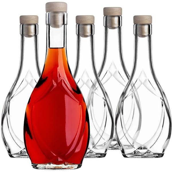 Glasflasker til tinktur - 250 ml - Syntetisk prop - FCM-certificeret - 50-pak