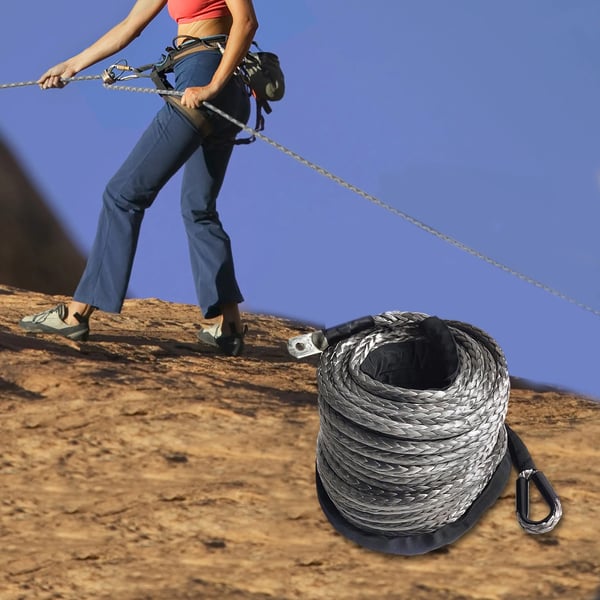 Spil forlængerline - Syntetisk line - UHMWPE - Længde 30 m - Diameter 10 mm - 12‑flettet - Brudstyrke 10,5 t