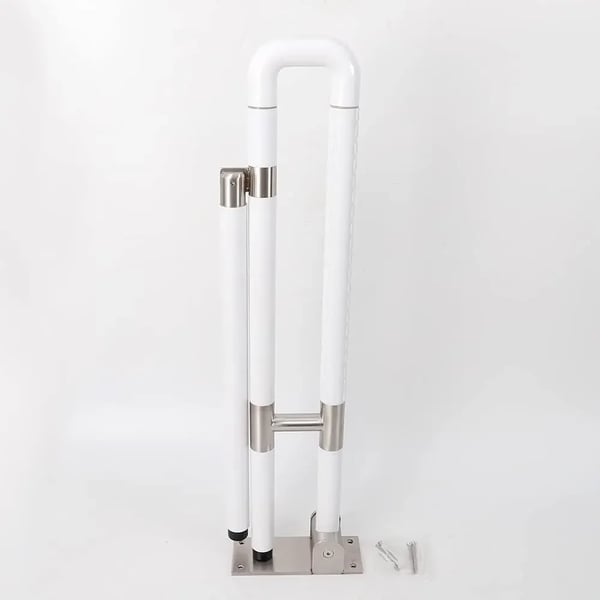 Støttegreb til badeværelse - Sammenklappeligt vægmonteret støttehåndtag - Skridsikker - Til bruser & toilet - Sikkerhed - 60 cm