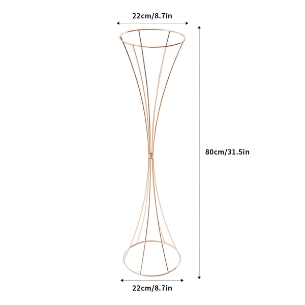 Blomsterstand - Trumpetvase sæt - 10-pak - 80 cm høj - Åbning Ø22 cm - Jern - Til bord og bryllupsdekoration