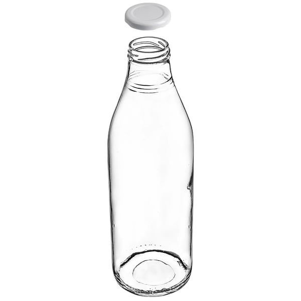 Juiceflaska i glas - 1 l - 3-pack - Med lock - FCM-certifierad - Guld