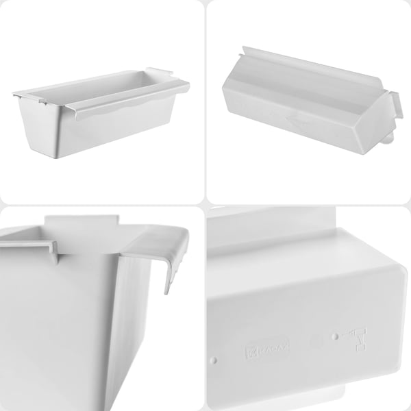 Blomsterkrukke til europalle - Plantekrukke - 40,5 cm - Plast - 10-pak - Hvid