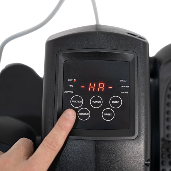 Elektrisk ellipsetræner - Bentræner - 60 W - EU-stik 100–240 V - Fjernbetjening - LCD-skærm - 3 tilstande (P1–P3) - Maks. belastning 25 kg - Blå