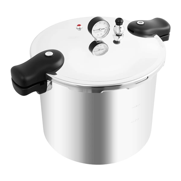 Trykkoger/konservesgryde - 22 l - Aluminiumlegering - 70 kPa - Sikkerhedslås - Manometer - Overtryksventil