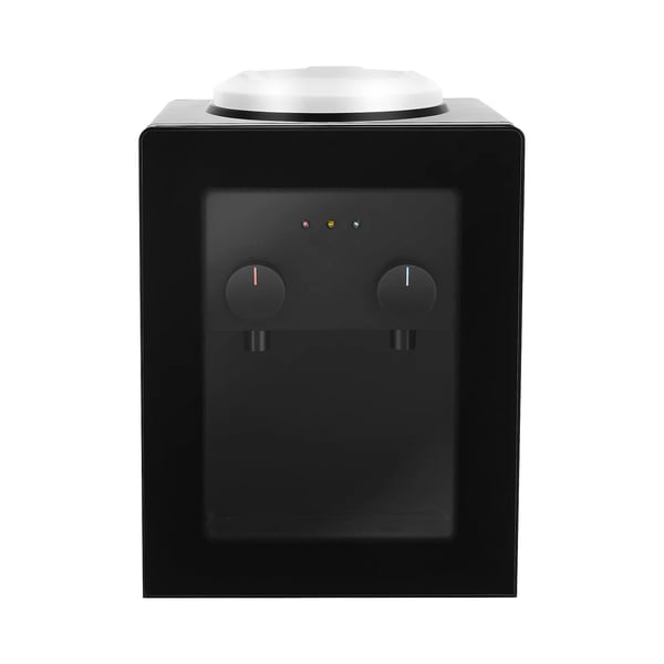 Vattendispenser - Bordsmodell - Varm & Kall - Toppladdad 19 l (5 gal) - Effekt 550 W värme, 75 W kyla - Rostfri innerbehållare - Svart