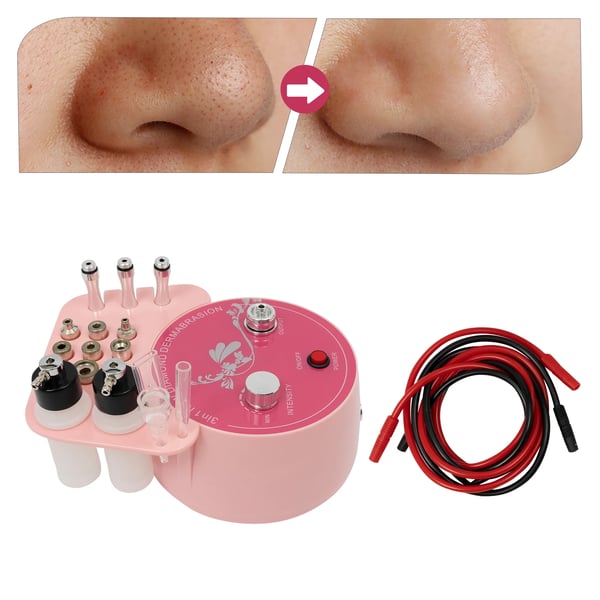 Diamant Mikrodermabrasion Maskine - Ansigtsmassageapparat 3-i-1 - Til Professionel Salon - Legeret Stål - Uden Skadelige Kemikalier