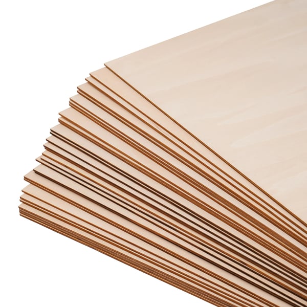 Lindetræsplader (Basswood) - Ubehandlet træ - 30‑pak - 40×40 cm - 3 mm - Kvadratiske - Lys åretegning - God farveoptagelse - Lysegul