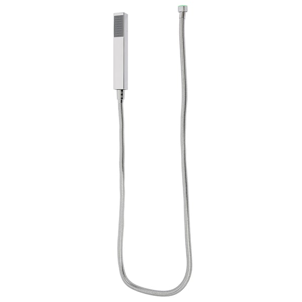 Vandfaldsarmatur - Blandingsbatteri - Ekstra bred tud - Håndbruser - Messinghus - Keramisk patron - Børstet krom