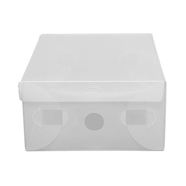 Skobokse - 20-pak plastkasser - Stablebar - Sammenklappelig - Skuffe med frontåbning - 28×18×10 cm - Gennemsigtig