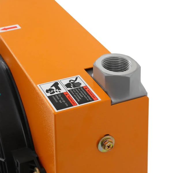 Hydraulisk oliekøler - Luftkølet varmeveksler - Luftkøling - 120 W - DC 12 V - 6000 kcal/t - 100 L/min - 30–45 dB - Gul