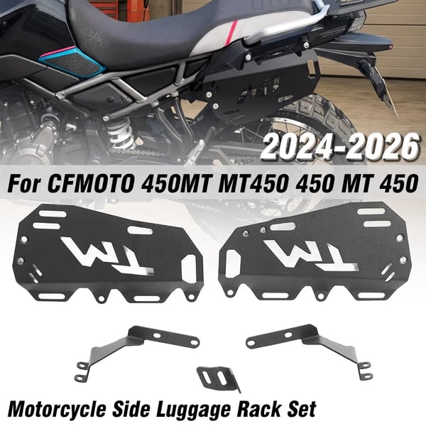 Motorcykel MOLLE ophængspanel - Sidebagageramme beslag - Aluminiumlegering - Bageste sideramme - Til 450MT 2024–2026