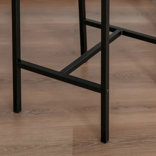 Barbordset - Högt barbord med 2 pallar - Platsbesparande - Industristil - Mått 89×45×87 cm - För kök & balkong - Natur och svart