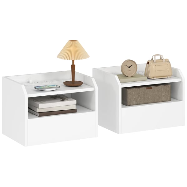 Sängbord/Nattduksbord - Sovrumsmöbel - Modern marockansk stil - 40×29×29 cm - Vit