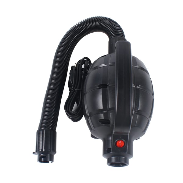 Højtryksluftpumpe - Elektrisk luftpumpe til gummibåde - Flow 1000 l/min - Effekt 600 W - Volt 220 V - EU-stik - Dysesæt 4 stk - Sort