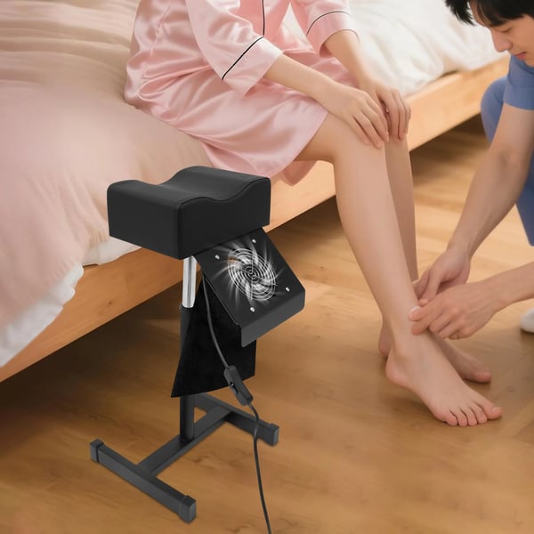 Pedicure Stol - Fritstående - Støvudsug 22W - Justerbar Højde - Omdr/min 2600 - Bæreevne 10 kg - Spænding 220V - Metal & PVC - Sort