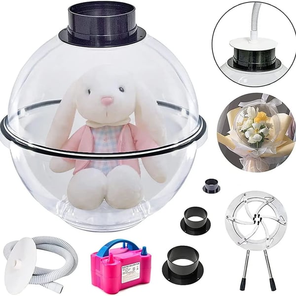 Balloon Stuffer - Ballonfyldningssæt - Julepynt - Tegneseriefigur-stil - Med pumpe og tang - Gave-i-ballon - Lilla