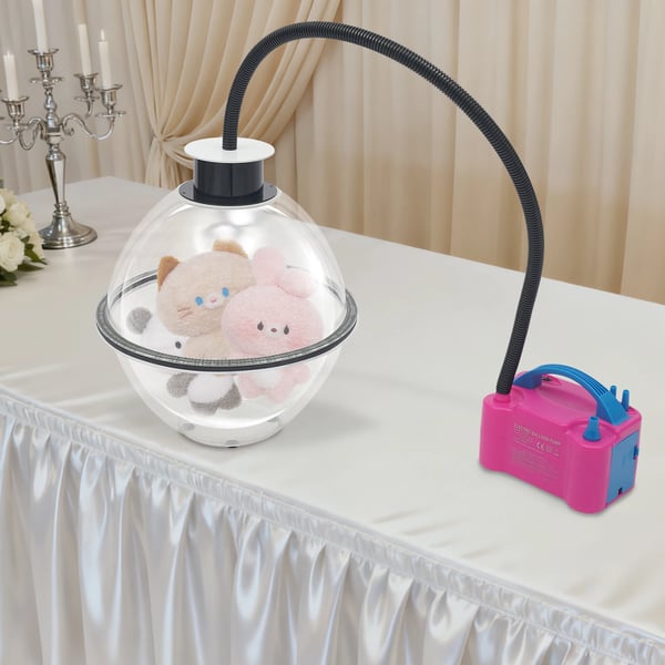 Balloon Stuffer - Ballonfyldningssæt - Julepynt - Tegneseriefigur-stil - Med pumpe og tang - Gave-i-ballon - Lilla