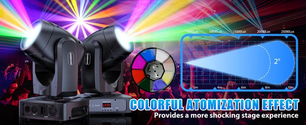 LED Beam Moving Head - 150W Scene & DJ‑lys - DMX 11/13 Kanaler - Spænding 90–240V - EU‑stik - Auto/Lyd/Master‑Slave - Varmt Lys
