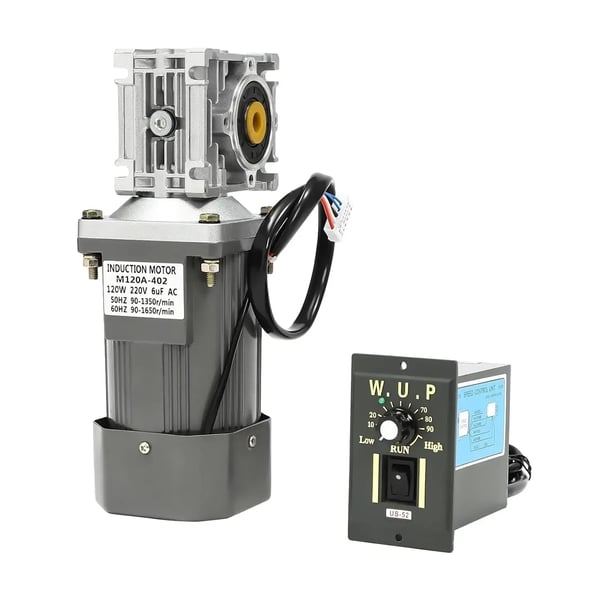 Elektrisk växelmotor - AC snäckväxelmotor 30K - 120 W - 1650 rpm - 208–240 V - CW/CCW Vändbar - Hastighetsregulator