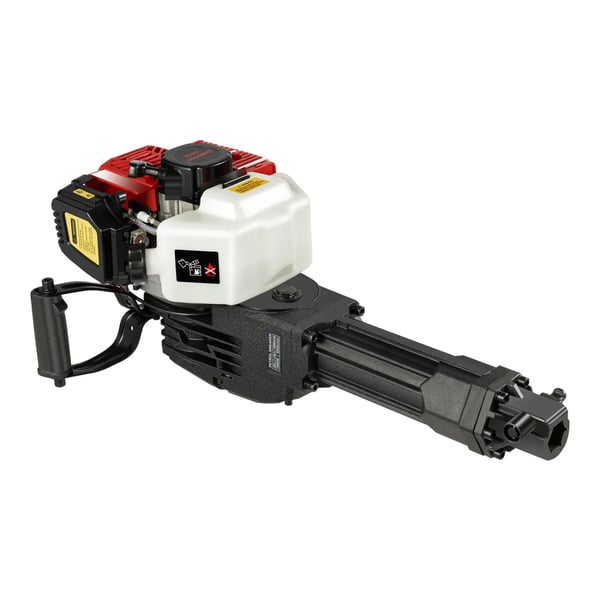 Benzin Nedbrydningshammer - Betonhammer - 2-Takt - 52 cc - 1900 W - 6500 omdr./min - Kraftig - Rød