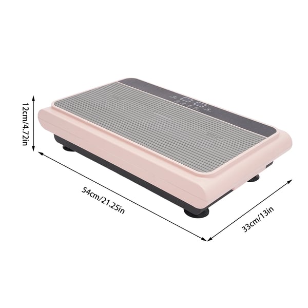 Vibrationsplade - Vibrationsplatform - 1–99 hastigheder - 5 auto-programmer - Automatisk/Manuel - 200 W - 54×33×12 cm - 220V/110V - Pink