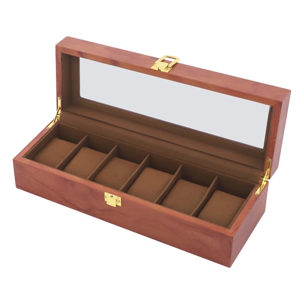 Urkasse - Display og opbevaring - 6 rum - Blandede materialer - Unisex - Til kommode/hjem - Brun