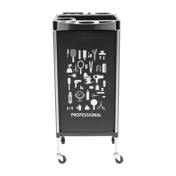 Frisørvogn - Salonvogn - 6 niveauer - PP-plast - Universelle hjul - 30–50 kg bæreevne - Montering kræves