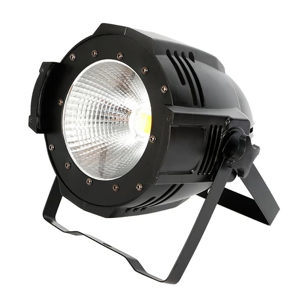 LED PAR-lampe - 200W COB - DMX-512 - Digitalt Display - Varm/Kold Hvid - 220–240V DC - Til Scene & DJ - Sort