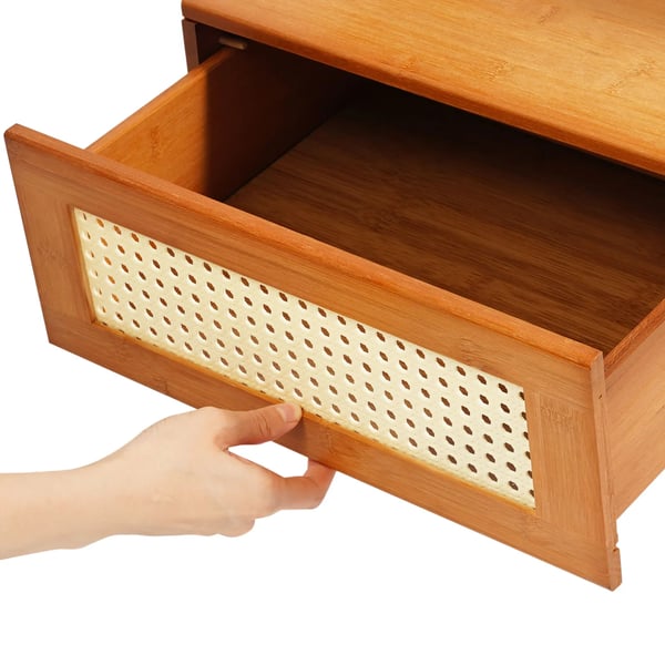 Sengebord - Natbord - Med Skuffe - Moderne Marokkansk Stil - Også Som Sidebord - Natur