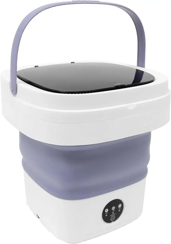 Kannettava Pesukone - Taitettava Mini-pesukone - Tilavuus 12 L - Asuntoon/Hotelliin - ABS - Violetti