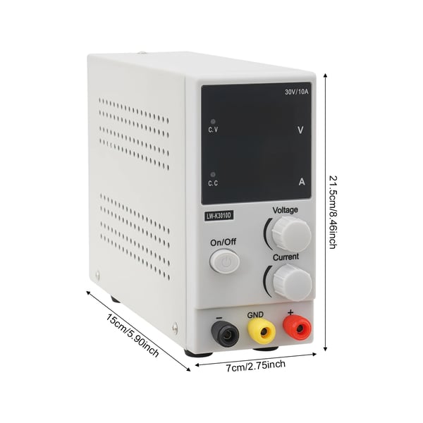Laboratoriestrømforsyning - LW-K3010D - DC Reguleret - LED-display - AC 220V 50Hz Indgang - Kabinet i jern/plast