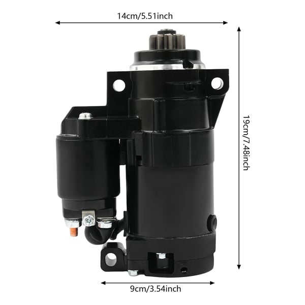 Marine Påhængsmotor Startmotor - Elektrisk Starter - 1 kW - 9 Tænder - 4-Takt 20–40 hk - Kobber/Aluminiumlegering - Sort