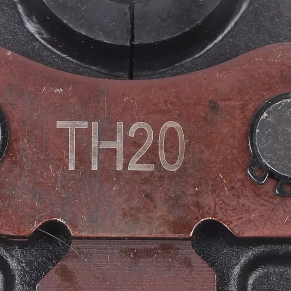 Hydraulisk presskæbe - TH20 - Til PEX/PB rørfittings - 150×101 mm - Maks. åbning 41 mm - Metal - 1 stk - Grå