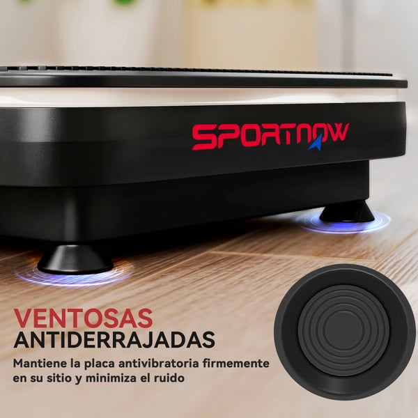 Vibrationsplatta - Träningsmaskin - 99 Hastigheter - 3 Program - Bluetooth-högtalare - LED-display - Fjärrkontroll - Motståndsband - Svart