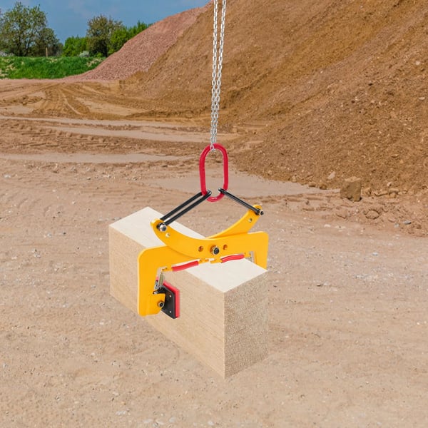 Stenløfteklemme - Løftetang - Q355 manganstål - Kapacitet 325 kg - Justerbar åbning 6–24 cm - Til byggeplads