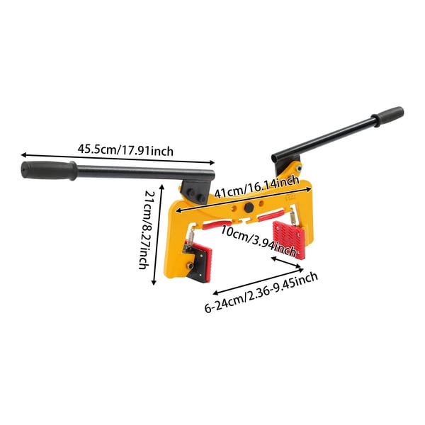 Stenløfteklemme - Løftetang - Q355 manganstål - Kapacitet 325 kg - Justerbar åbning 6–24 cm - Til byggeplads