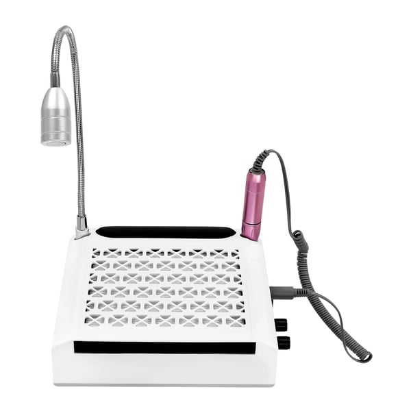 4-i-1 Neglemaskine - Elektrisk Neglefil/Neglefræser - 360° LED-lys - Professionel til Salon & Hjem - Plastik - 1 stk