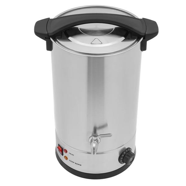 Elektrisk vokssmelter - Vokssmeltegryde til lys - 15 L kapacitet - 1800 W - 304/201 rustfrit stål - EU-stik 220–240 V 50 Hz - Sølv