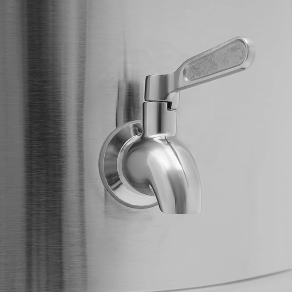 Elektrisk vokssmelter - Vokssmeltegryde til lys - 15 L kapacitet - 1800 W - 304/201 rustfrit stål - EU-stik 220–240 V 50 Hz - Sølv