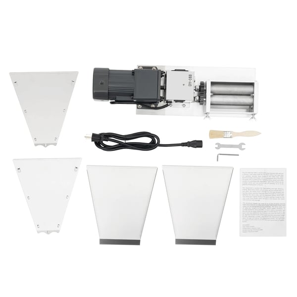 Elektrisk kornkværn - Maltknuser & kaffekværn - Effekt 60 W - Volumen 4 L - Ydelse 20 kg/t - Hastighed 75 rpm - Spænding 110 V/60 Hz - Sølv