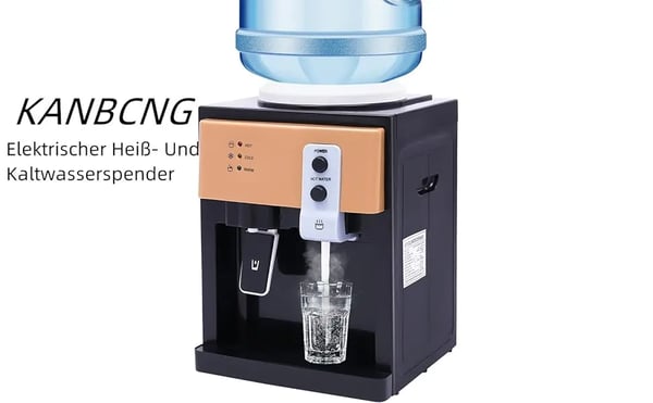 Vanddispenser - Elektrisk Bordmodel - 95°C Varmt Vand, 8°C Koldt Vand - Inderbeholder i rustfrit stål - 220V 50Hz - Sort