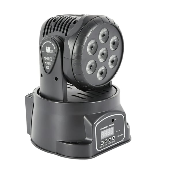 Scenelys - DMX512 Multi-effekt DJ-lys - 105 W - 4-i-1 LED - Stepmotor - 9/14 Kanaler - EU-stik - Sort