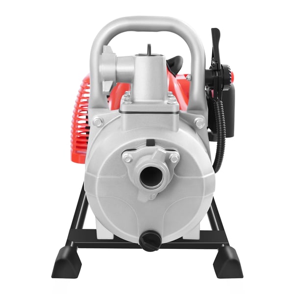 Vandpumpe - Bærbar benzin-motorpumpe - 43 cm³ 2-takt, 1-cylindret, luftkølet - 1,25 kW - Manuel start - Rød