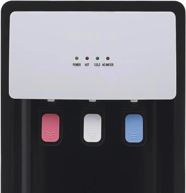 Vanddispenser - Gulvstående bundpåfyldt vandkøler - Varm & kold - Effekt 500 W - Tank 5 L - EU-stik 220 V - Hvid