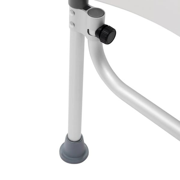 Toiletforhøjer - Sikkerhedsramme med Armlæn - Højde 44–54 cm - Forhøjelse 11 cm - 150 kg - Armlæn 170° - Armlænshøjde 15–23 cm - Aluminium/PC/Gummi