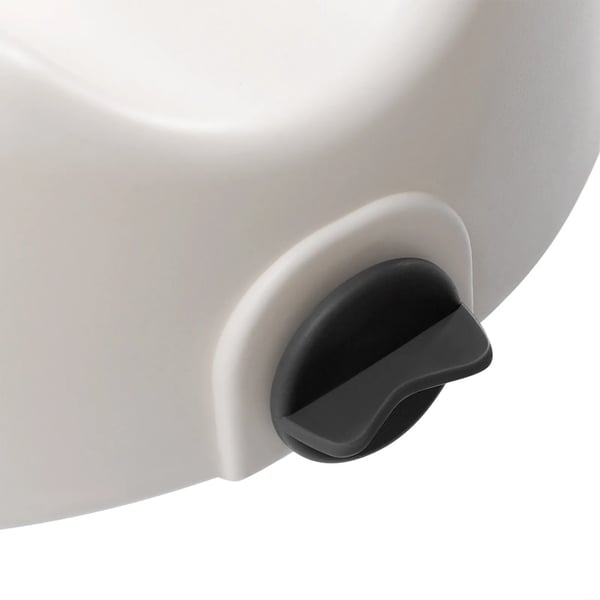 Toiletforhøjer - Sikkerhedsramme med Armlæn - Højde 44–54 cm - Forhøjelse 11 cm - 150 kg - Armlæn 170° - Armlænshøjde 15–23 cm - Aluminium/PC/Gummi