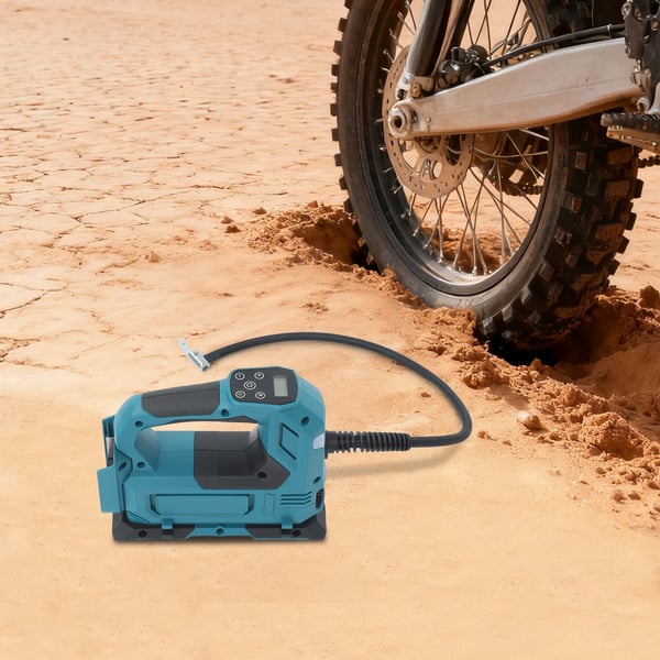 Luftkompressor til bil- og cykeldæk - Trådløs 20V dækpumpe - 250W - Max 450 psi - Uden batteri - 55–100 L/min - Kobbermotor - Grøn/Sort